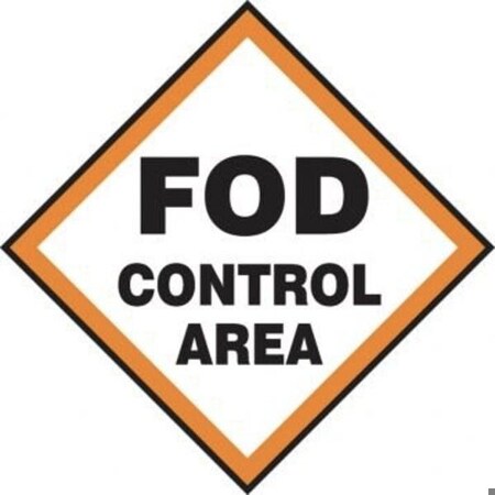 Accuform SAFETY SIGN FOD CONTROL AREA 12 X MQTL522XP MQTL522XP